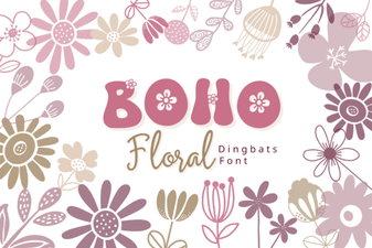 Design Your Bohemian Project with Floral Fonts