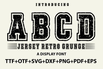 Retro Grunge Jersey Fonts for Bold Designs